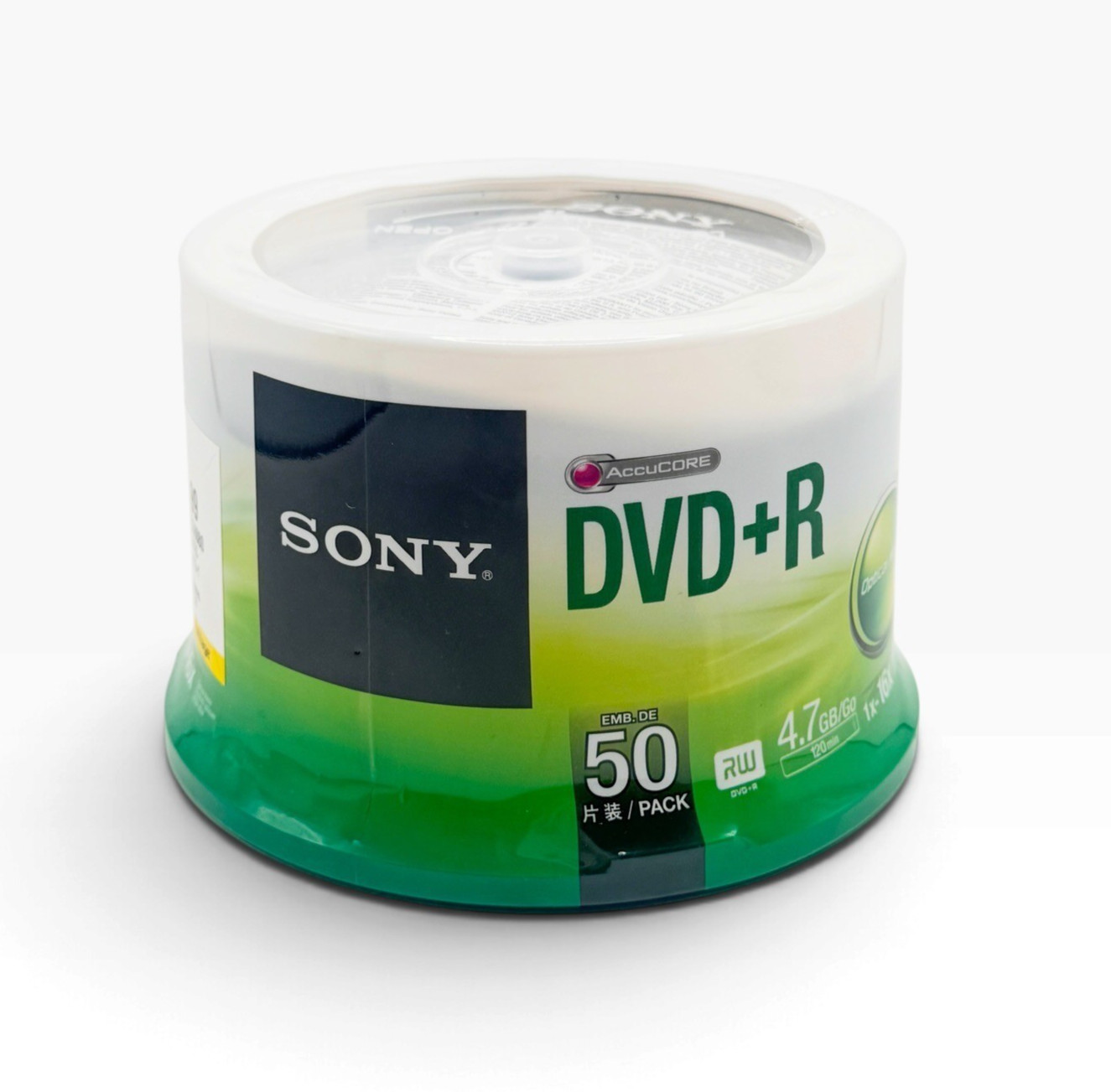 NEW Sony DVD+R 4.7GB 16X Recordable Blank Media Discs 50 Pack Model 50DPR47SP