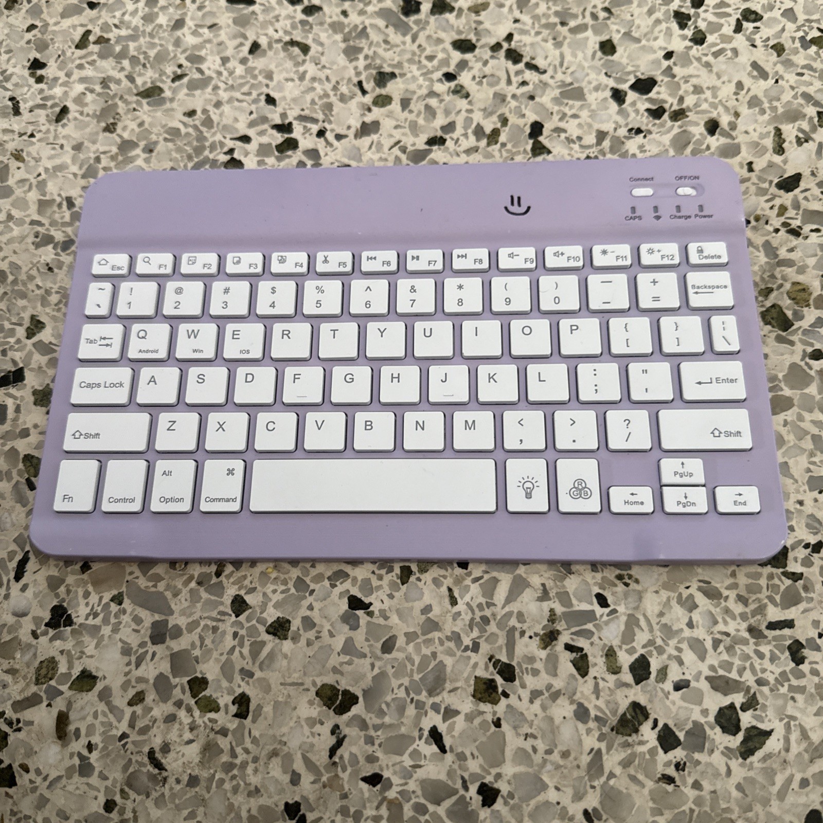 Cimetech Wireless Bluetooth Ultra Thin Purple Keyboard for Tablets
