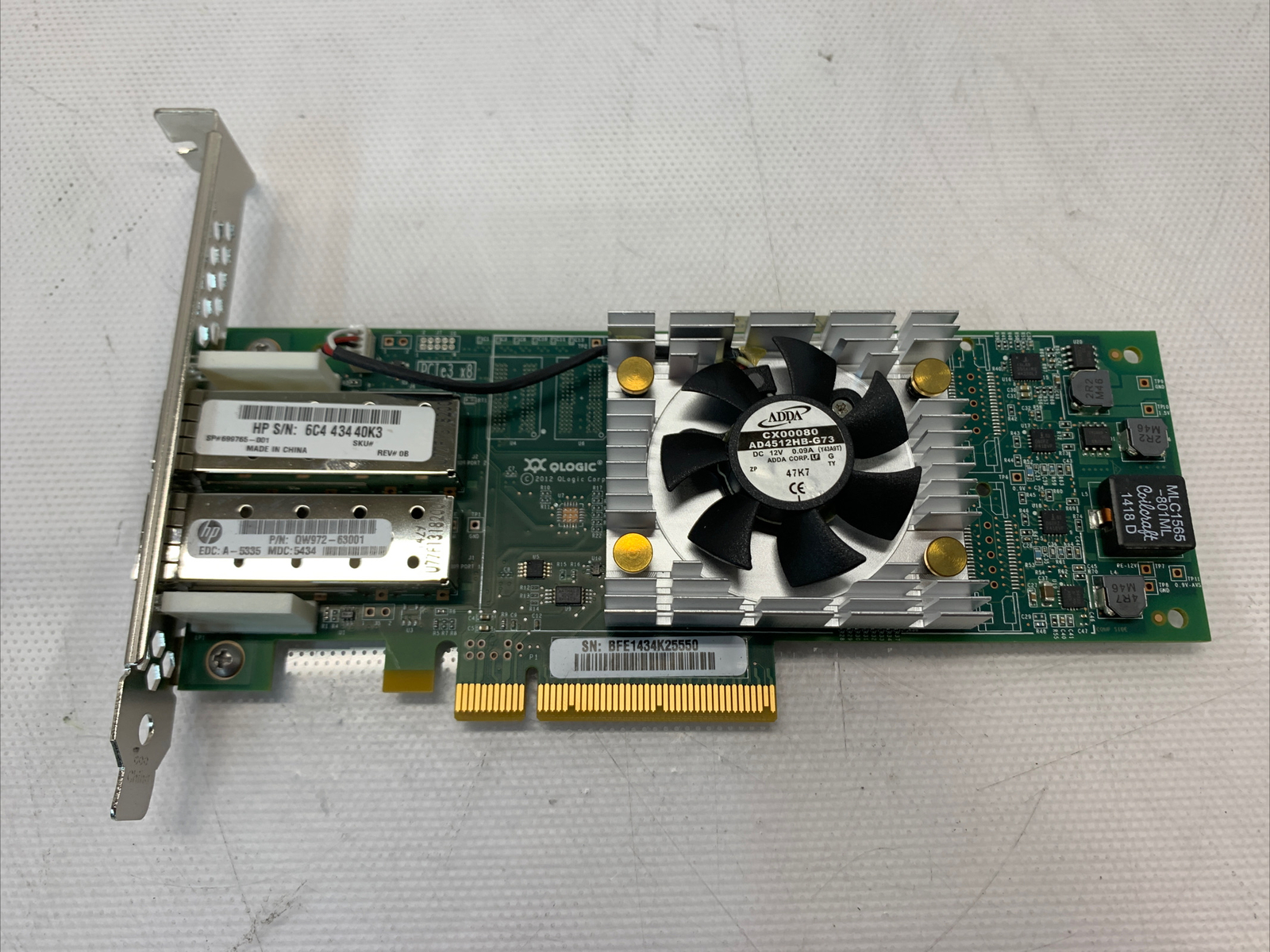 HP QLogic QLE2662 16Gb SFP+ Dual Port HBA FC PCIe QW972-63001 High Bracket