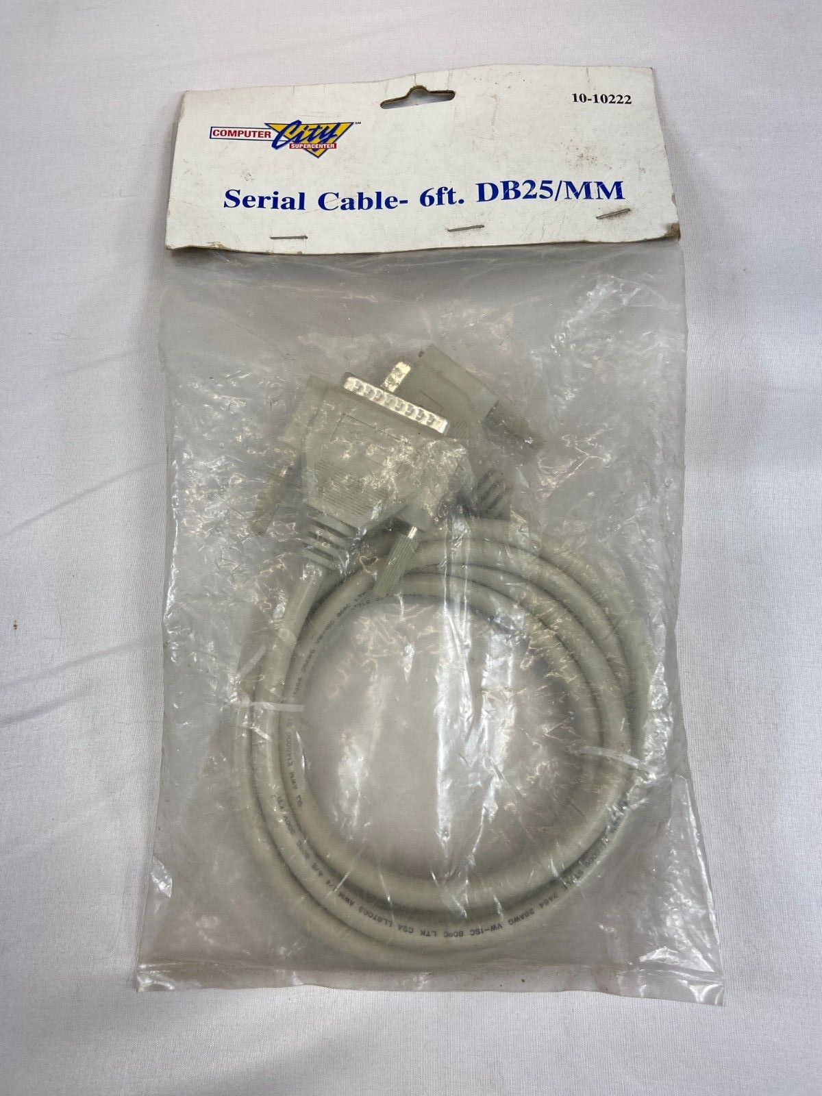 Serial Cable Computer City Supercenter Gray Cord 6 Feet New in Bag Technology
