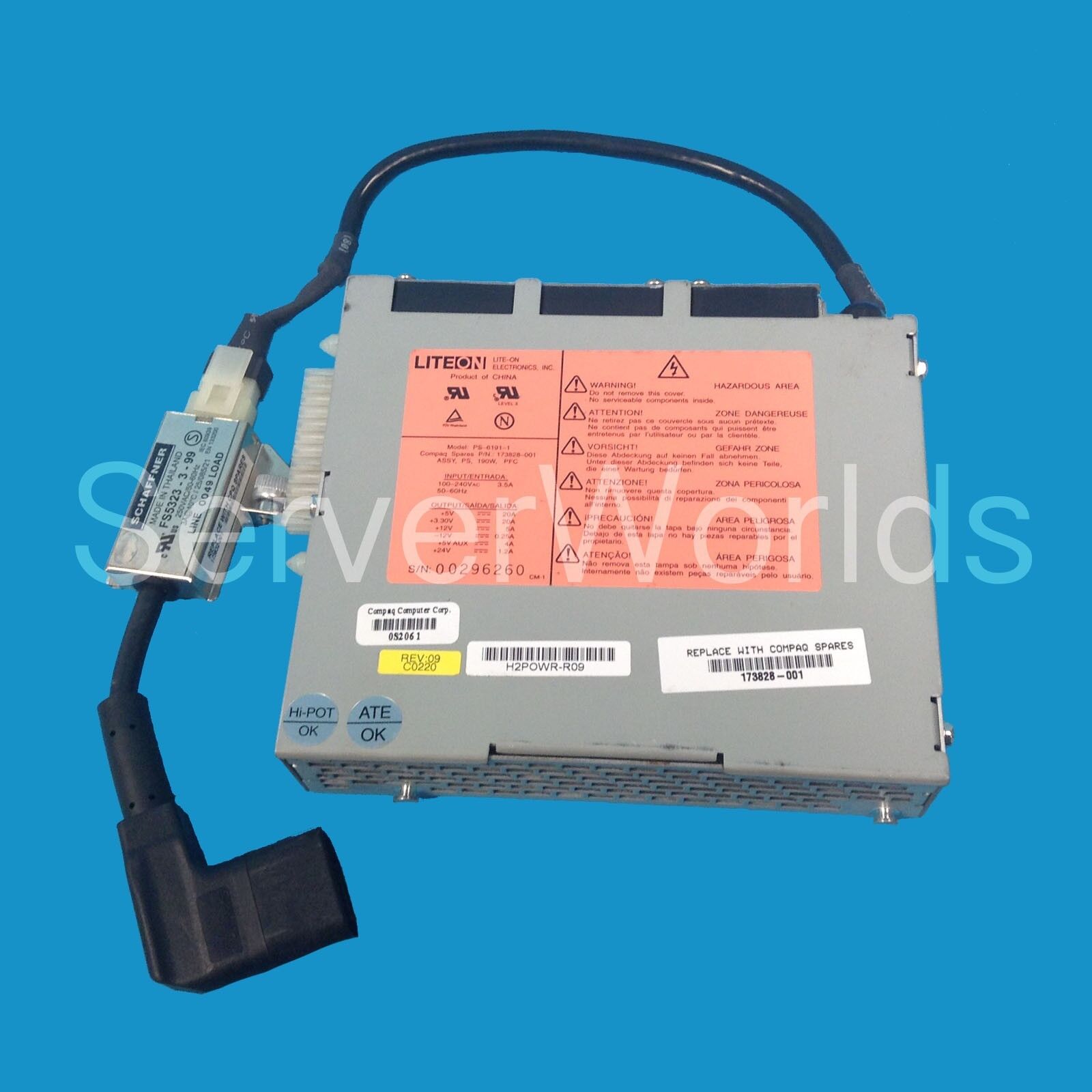 Compaq DL360 G1 190W Power Supply 173828-001