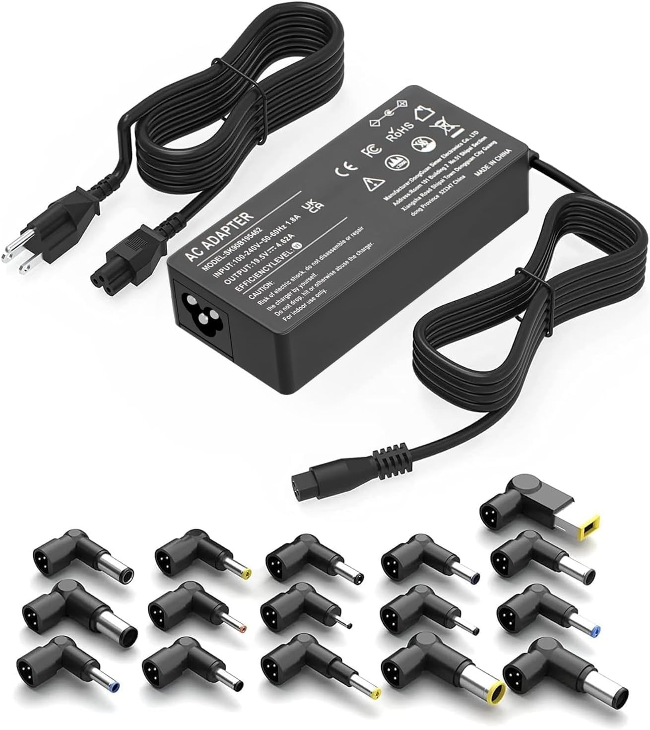 90W Universal AC Adapter Laptop Charger for Dell HP Acer 16 Tips