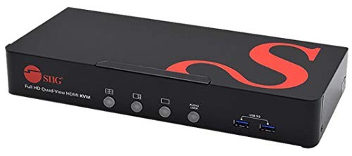 SIIG Full HD Quad-View 1080p HDMI KVM Switch MultiView Processor (cekv0a11s1)