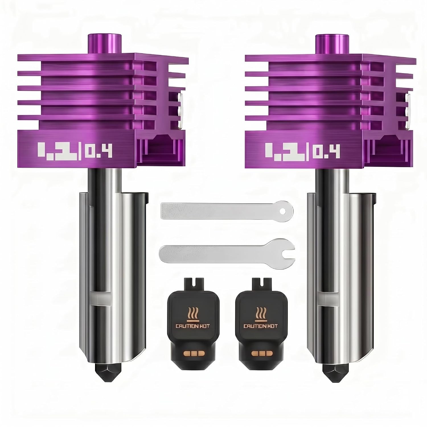 2PCS 0.4MM Hotend Kit for Bambu Lab P2S/H2D/H2C/H2S/X2D/A1/A2L/A1MIN | Quench-Po