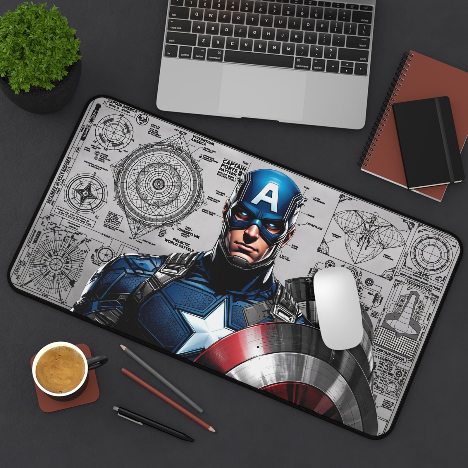 Marvel Captain America Desk Mat, Mouse Pad, Super Hero
