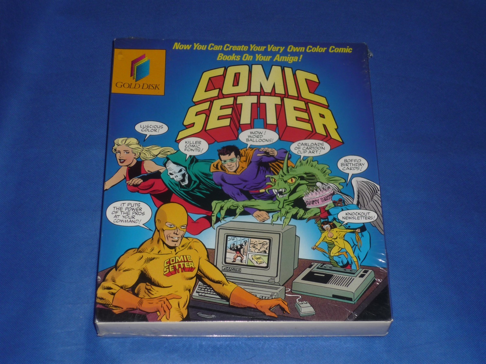 VINTAGE 1987 GOLD DISK COMIC SETTER SOFTWARE FOR AMIGA NEW & SEALED