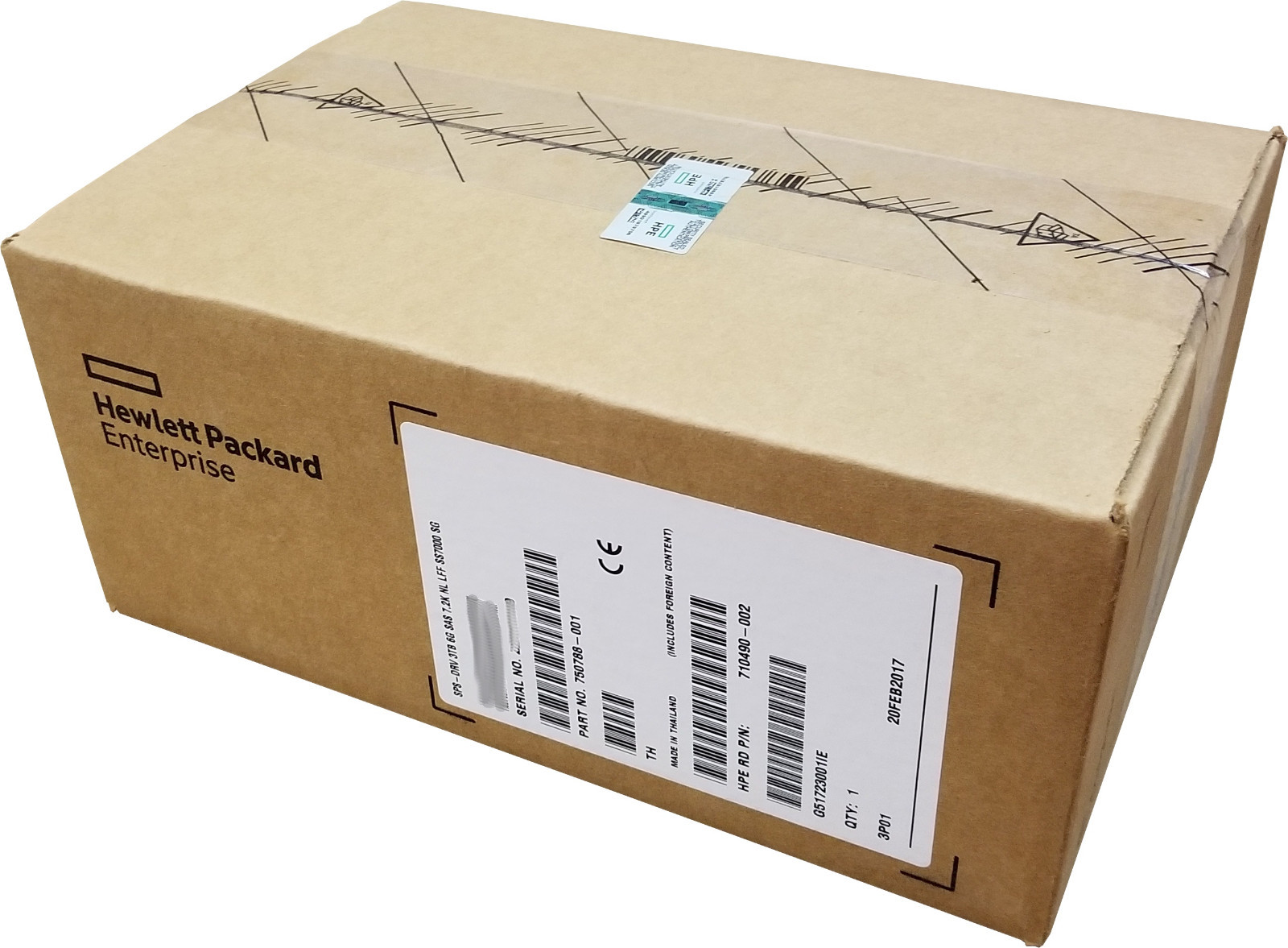 HPE 3Par StorServ 7200 7400 M6720 3TB 6Gb SAS 3.5" LFF Hard Drive QR500A 