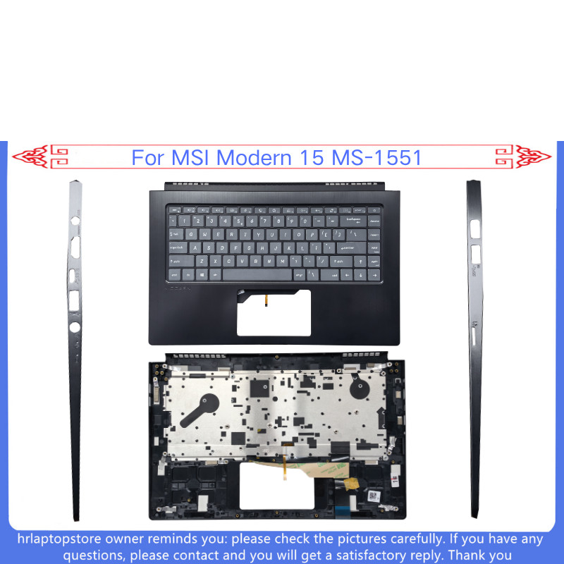 New For MSI Modern 15 MS-1551 MS-1552 15.6in Upper Palmrest Cover With keyboard