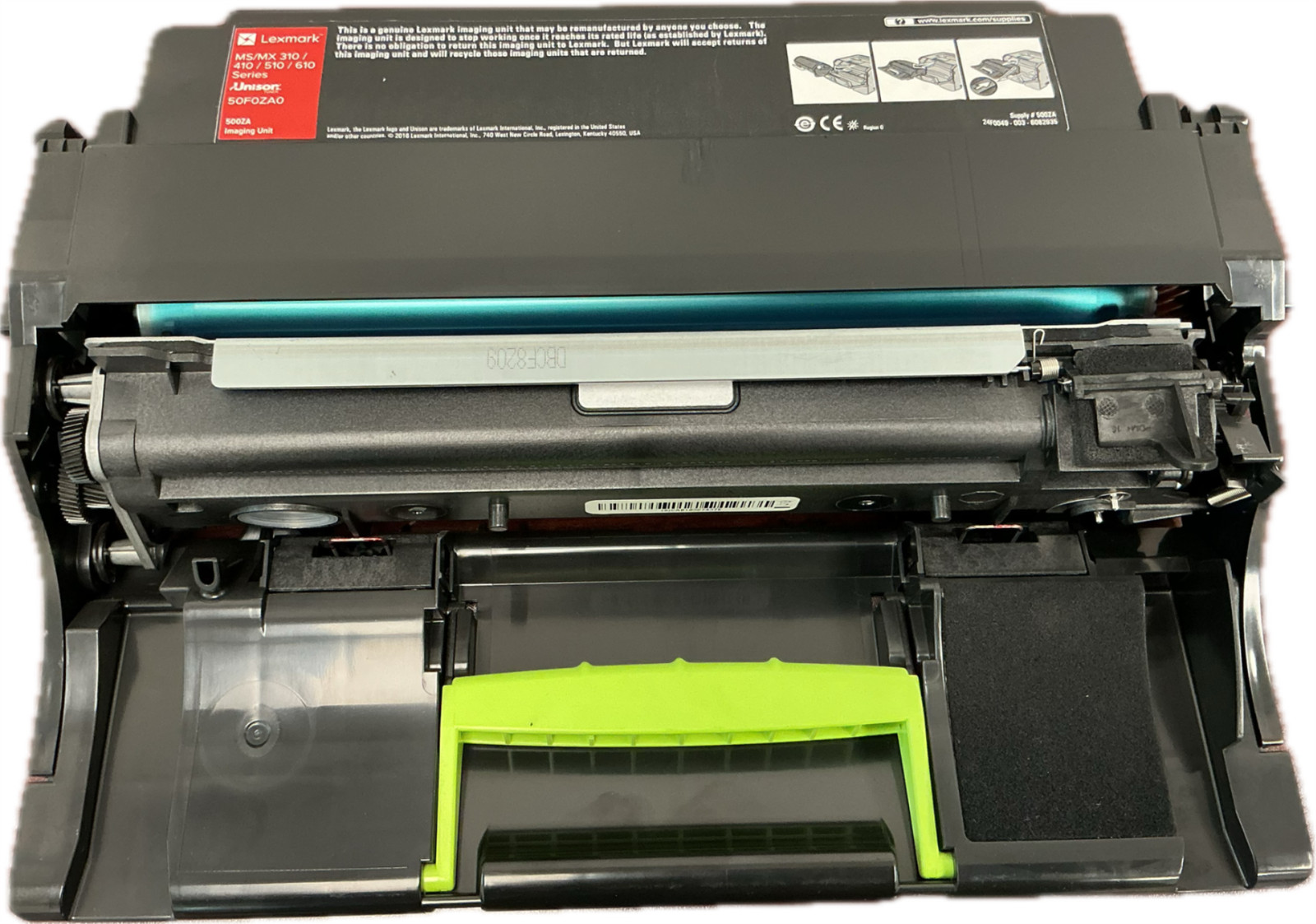 Lexmark 50F0ZA0  500ZA Imaging Unit For MS/MX 310/410/510/610 Series - 60% FULL