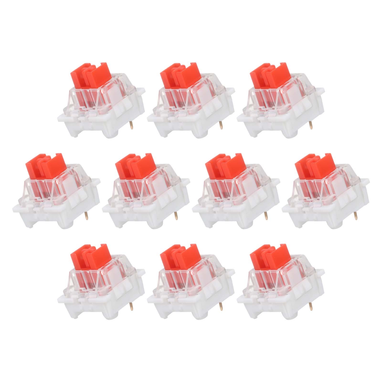 10pcs Red Keyboard Switches 3-Pin 45gf Linear Keyboard Switch Replacement