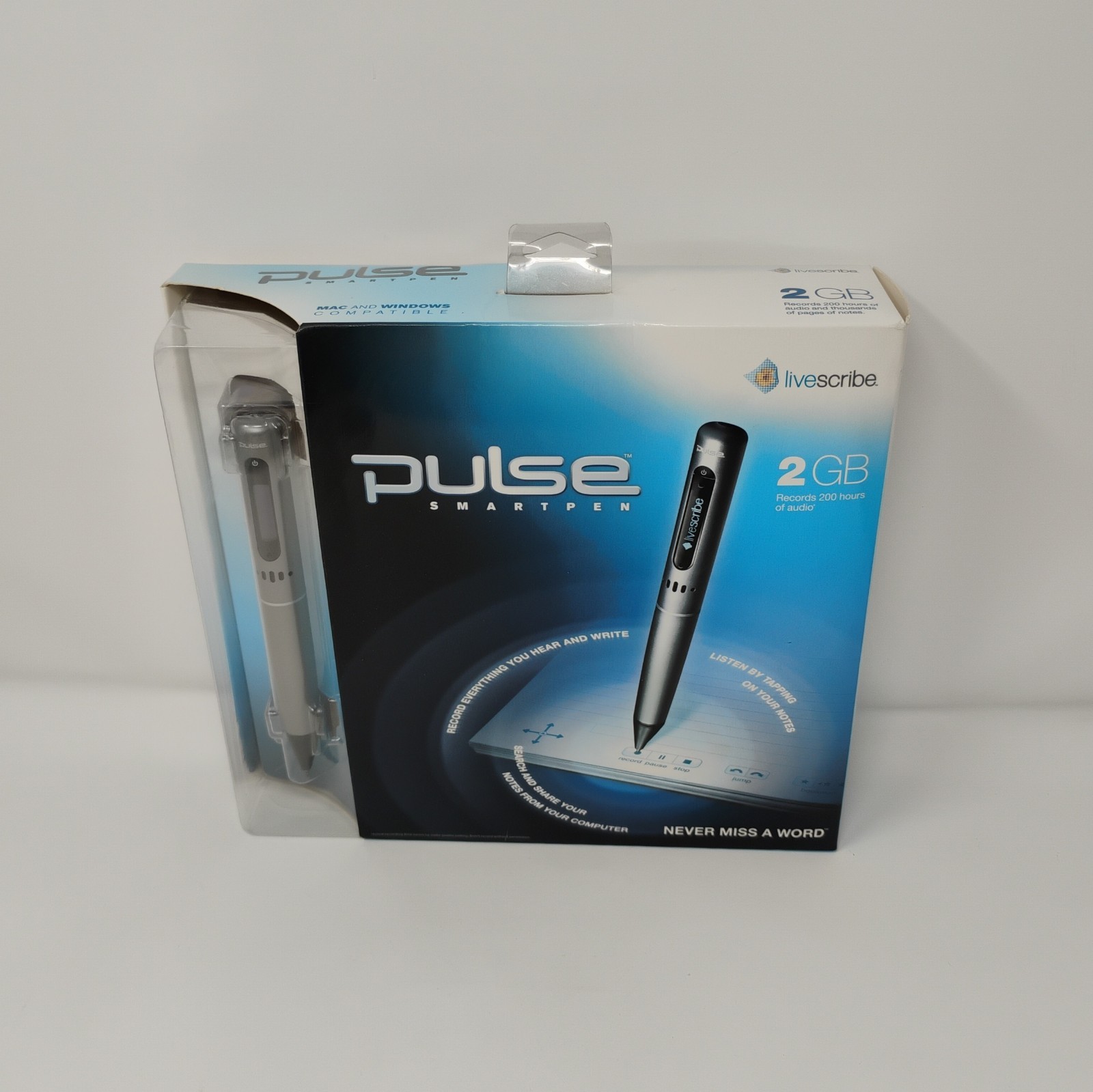 Livescribe Pulse Smartpen Smart Pen 2GB Records Audio Note Taking Sealed New