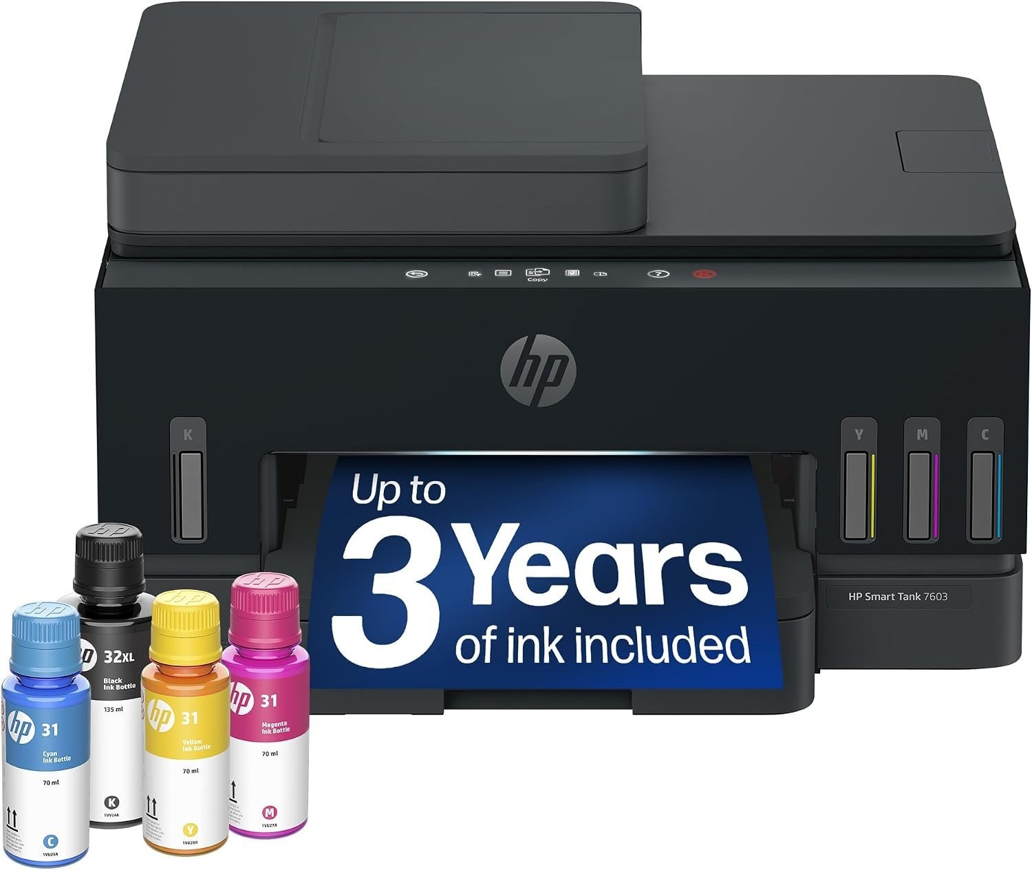 HP Smart Tank 7603 Wireless All-in-One Ink Tank Printer, Scanner, Fax, Copier 