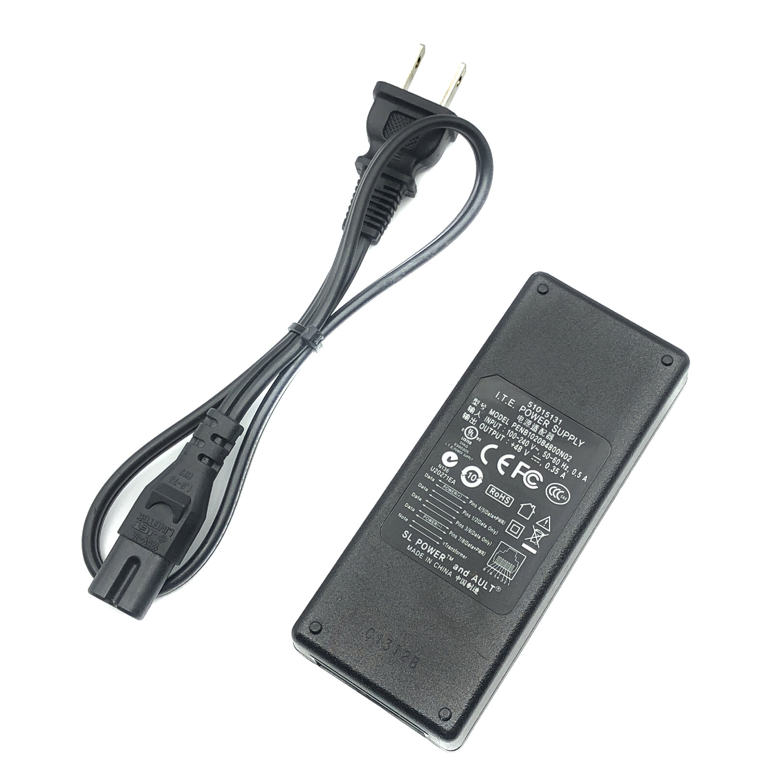 Genuine Ault AC Power Adapter for Mitel 48V 51015131 51301151 PoE Charger