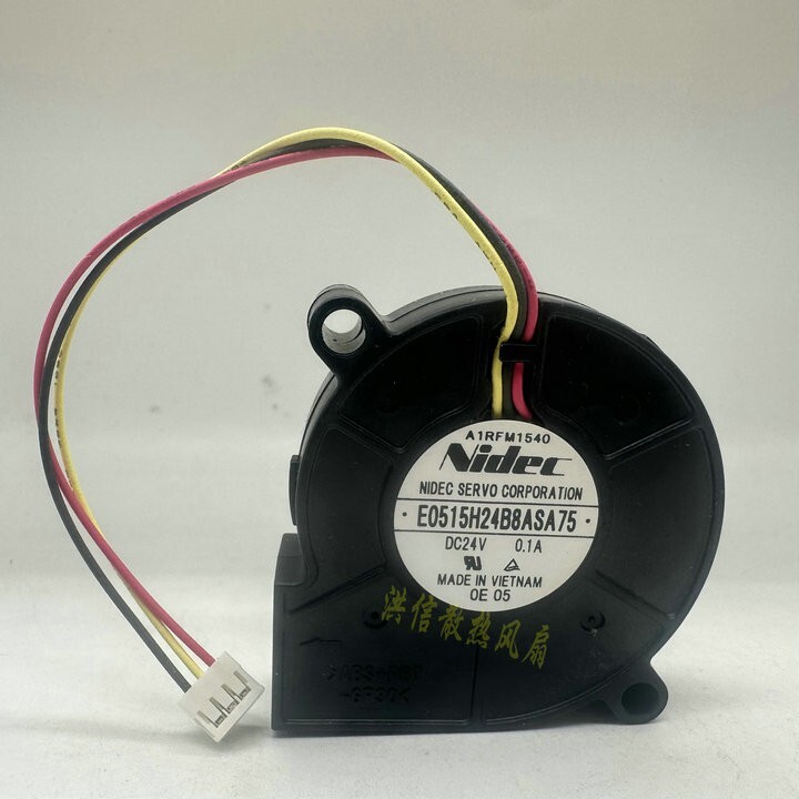 1 pcs  Nidec Fan E0515H24B8ASA75 DC24V 0.1A 50*15MM 3 wire turbo blower  fan