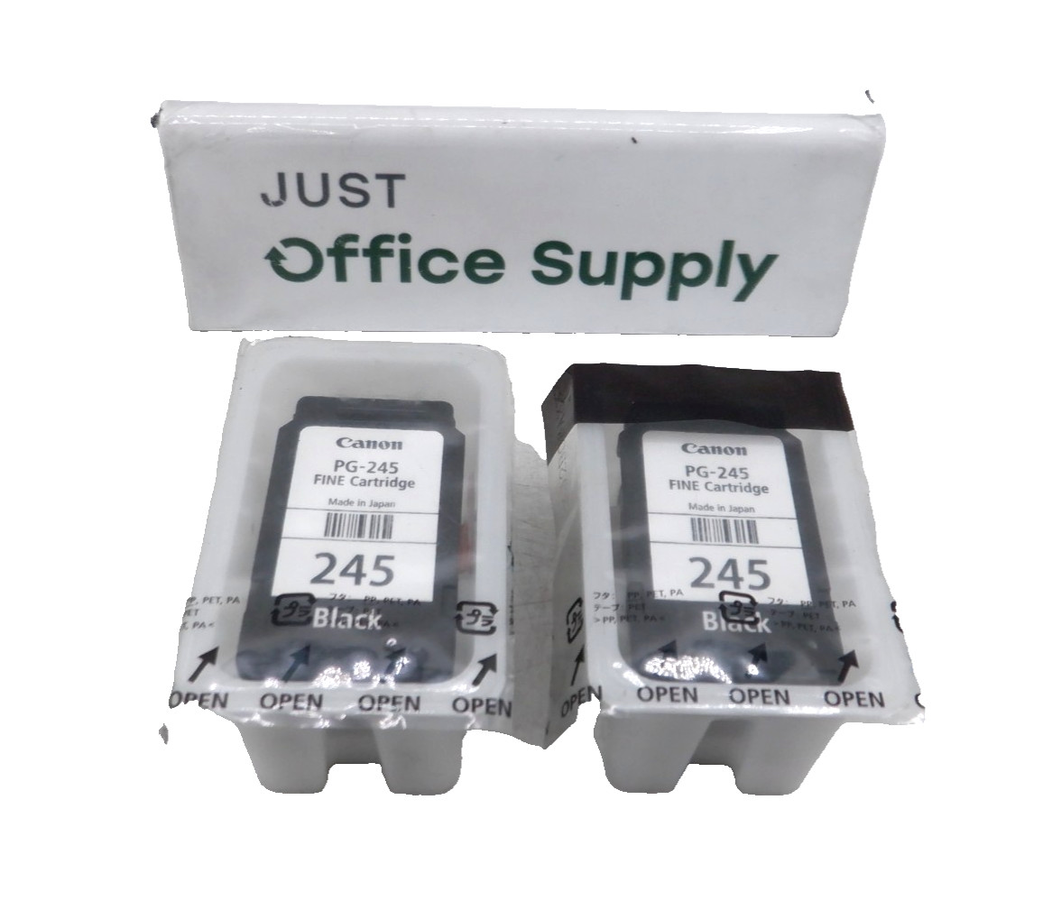 Genuine Lot of 2  OEM Canon PG-245 Black Ink Bulk Packaging  