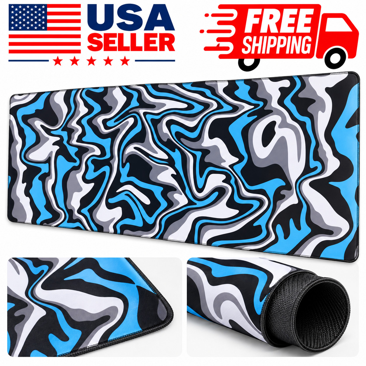 Gaming Mouse Pad 900x400x3mm XXL Extended Desk Mat Waterproof Non-Slip