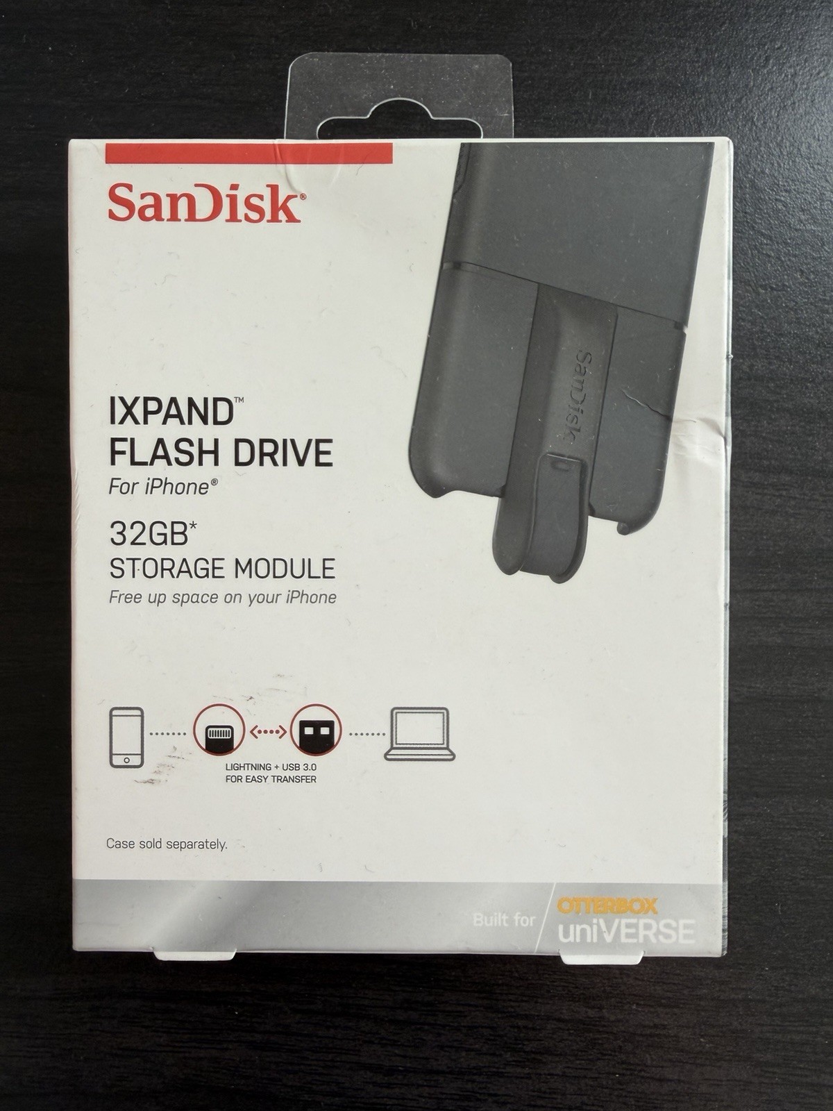 SanDisk - OtterBox uniVERSE iXpand 32GB USB 3.0 Apple Lightning Flash Drive