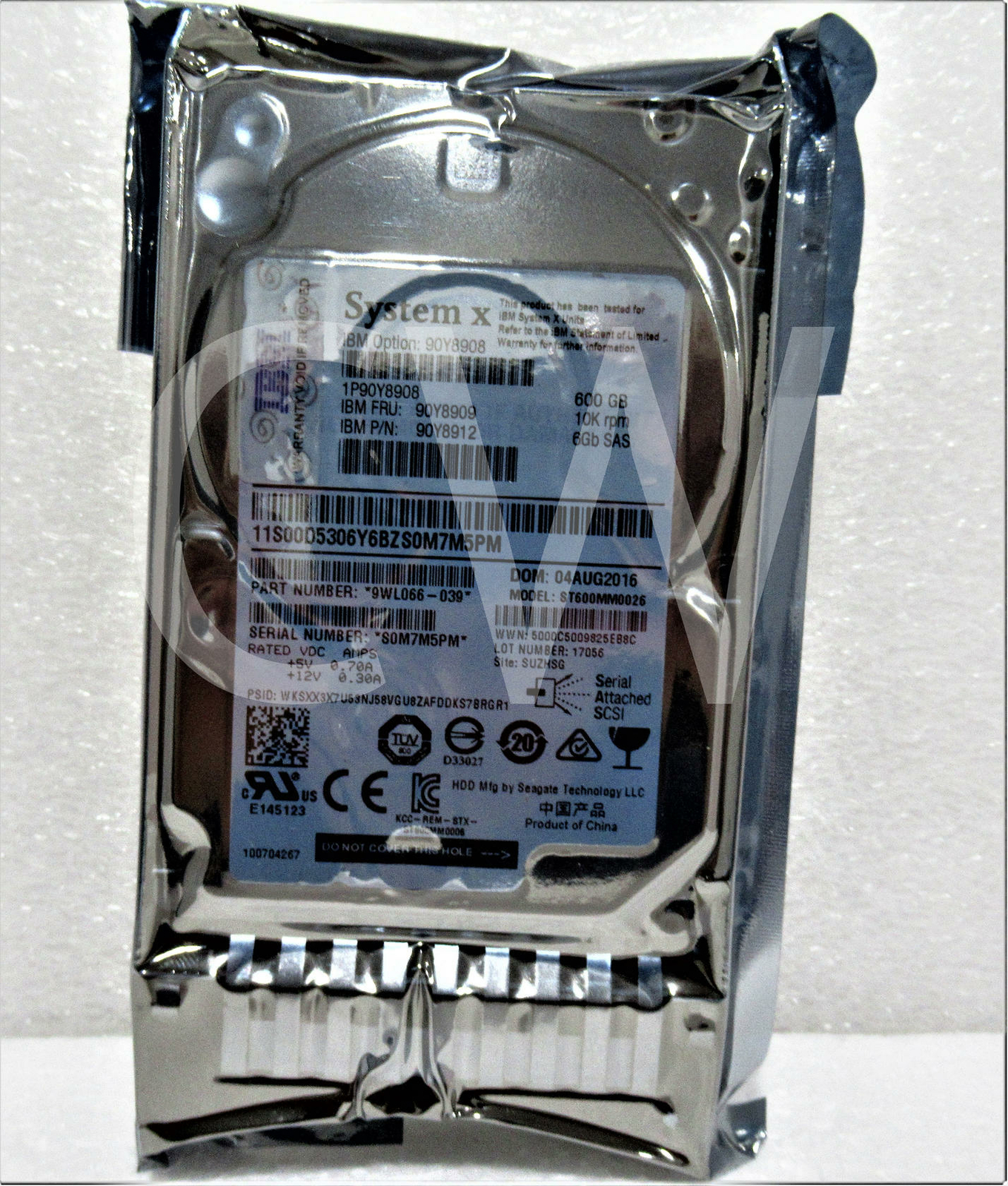 90Y8909 90Y8908 90Y8912 IBM SYSTEM X 600GB 10K RPM 6Gbps 2.5" SAS Hard Drive