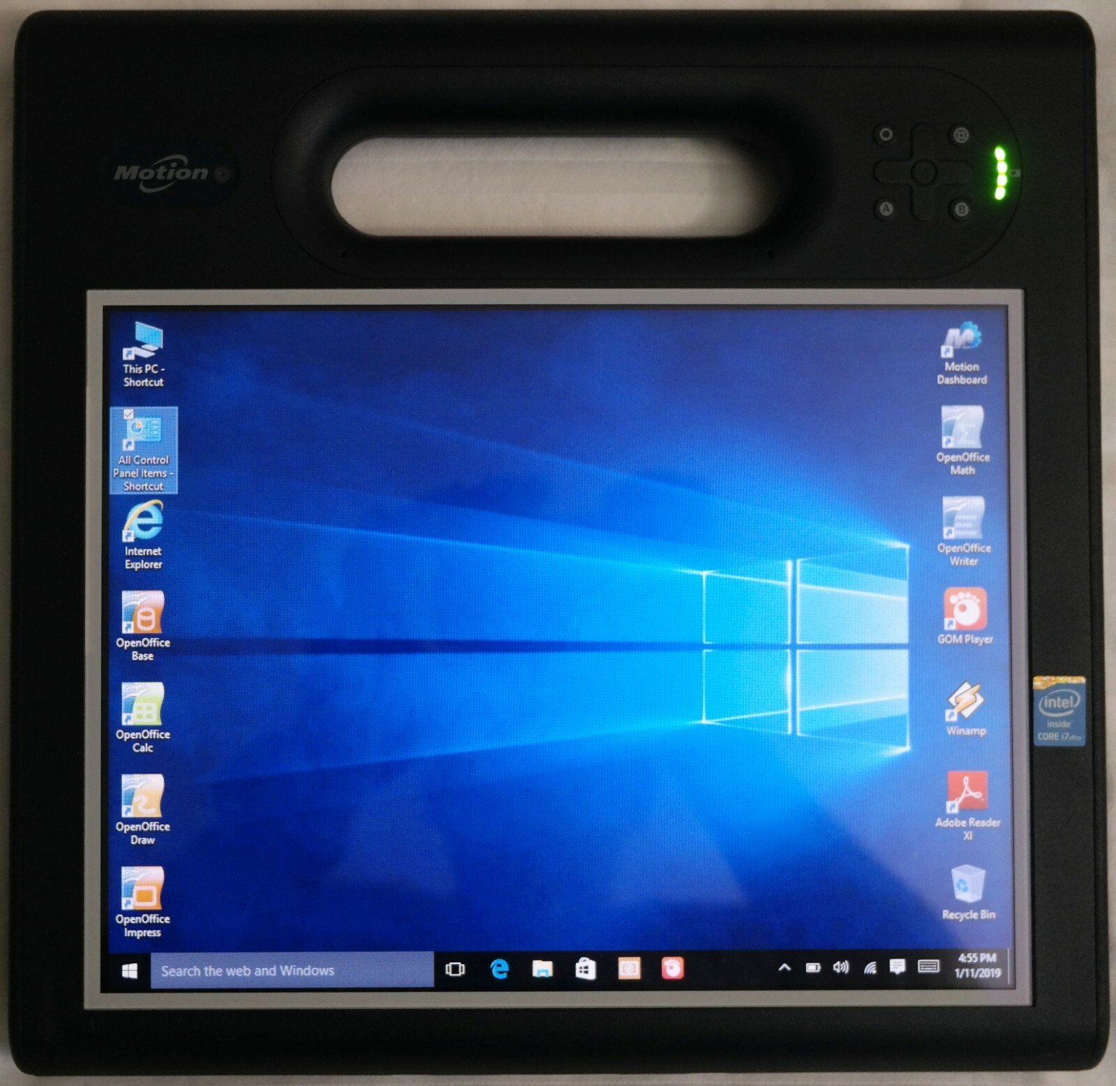 Motion Computing F5/F5m Core i7 2.60GHz-(3.20Hz) 8GB 256GB SSD XGA Touch Screen