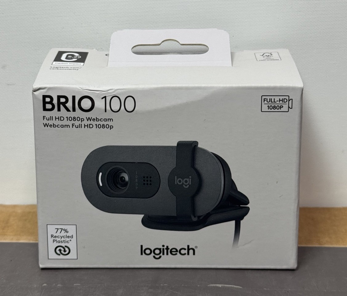 Logitech - Brio 100 1080p Full HD Webcam for Meetings and Streaming - Graphite