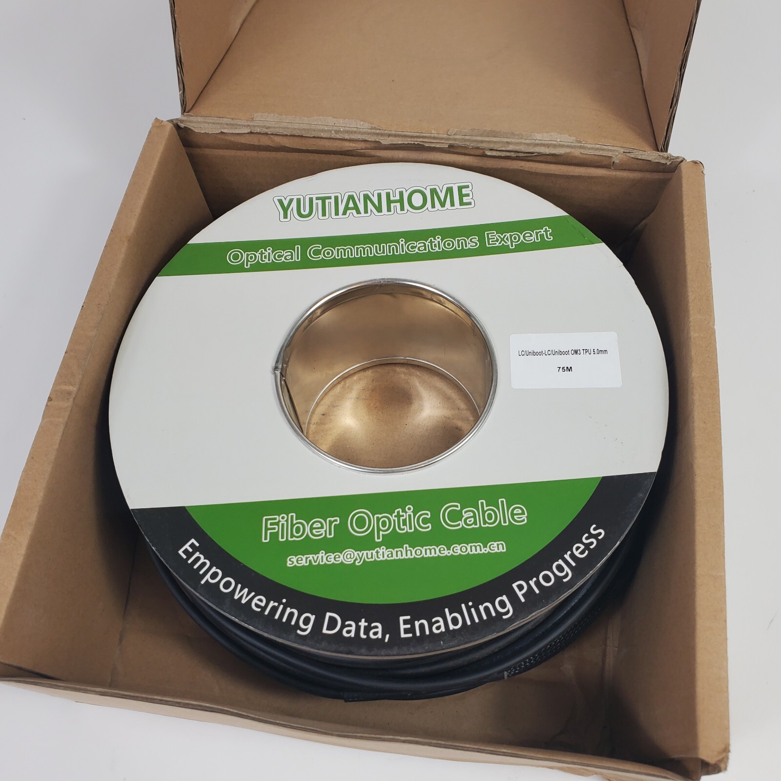 Yutian Home Fiber Optic Cable LC/PC-LC/PC SM 4Fiber TPU 5.0mm 75 M (250 FEET)