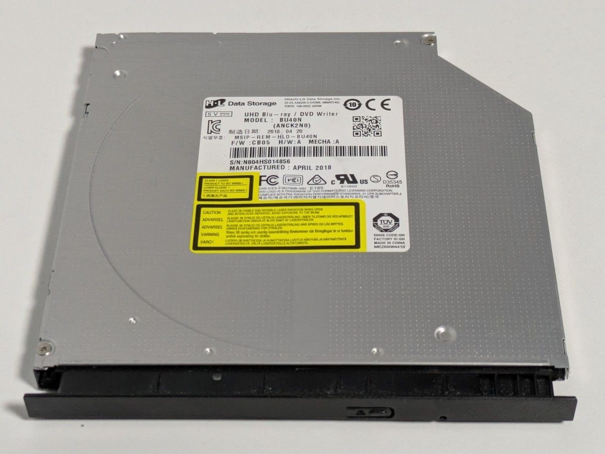 HLDS Hitachi LG BU40N Internal 9.5mm UHD Blu-ray BDXL SATA Drive Tested Japan