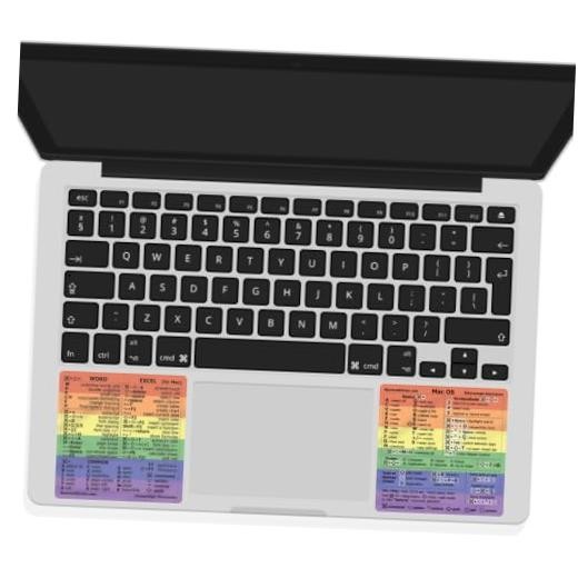 (Set) Mac OS + Word/Excel (for Mac) Shortcuts, Laminated Vinyl 1 Pride