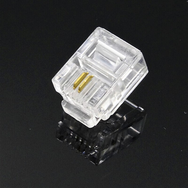 RJ11 6P2C Modular Plug Telephone ADSL Connector (50pcs - 100pcs)