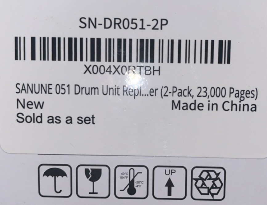 2 pack 051 Drum Unit Replacement for ImageCLASS MF263dn  MF266dw MF264dw MF267dw