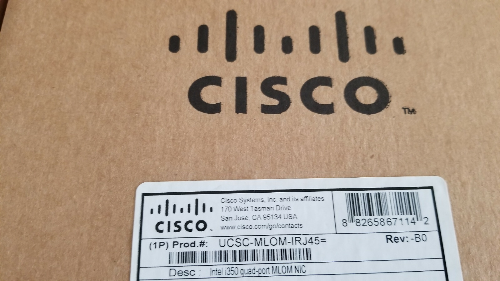 New Cisco UCSC-MLOM-IRJ45 Network Adapter Intel (We buy and sell Cisco)