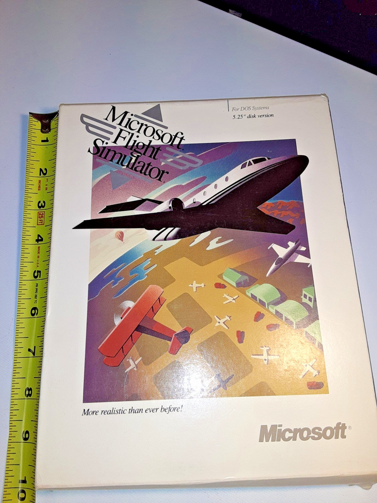 Microsoft Flight Simulator 4.0  new in pkg 1991 5.25" DOS Rare Vintage