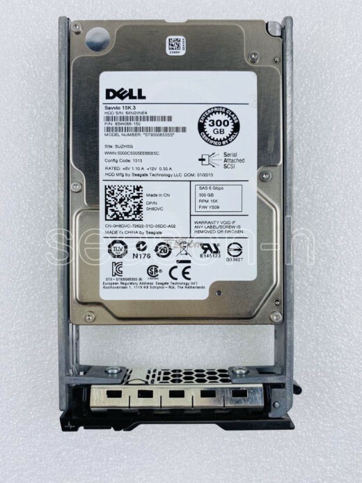 Hard Drive for Dell H8DVC 0H8DVC ST9300653SS 300GB 6G 15K 2.5" SP SAS  HDD
