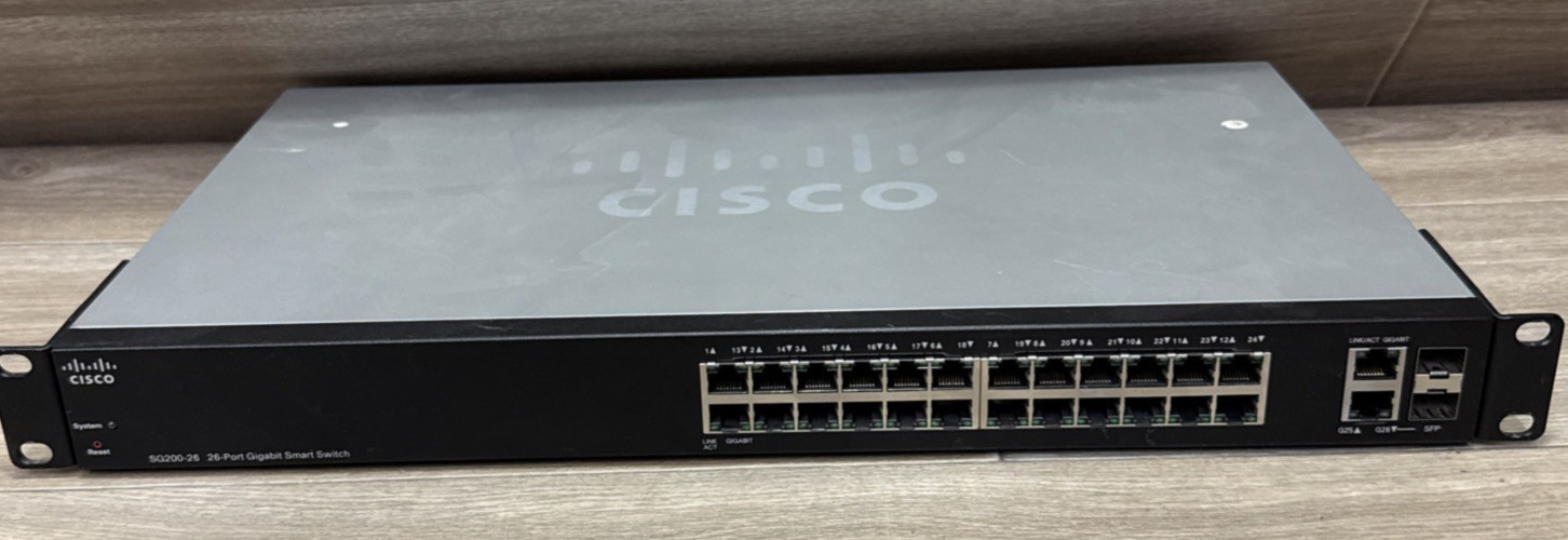 Cisco SG200-26 26-Port Rack Mountable Gigabit Smart Switch