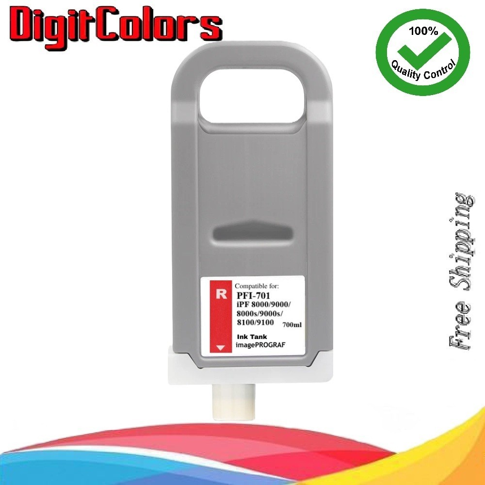 PFI-701 Red Ink Cartridge for Canon IPF 8000s 9000s 8000 9000 8100 PFI701R