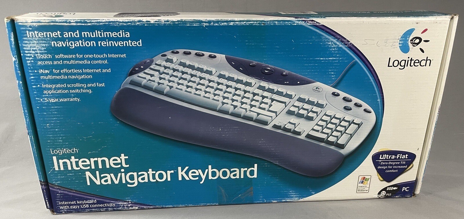 BOX ONLY Logitech Y-BE22 USB Internet Navigator Keyboard 867150-0100