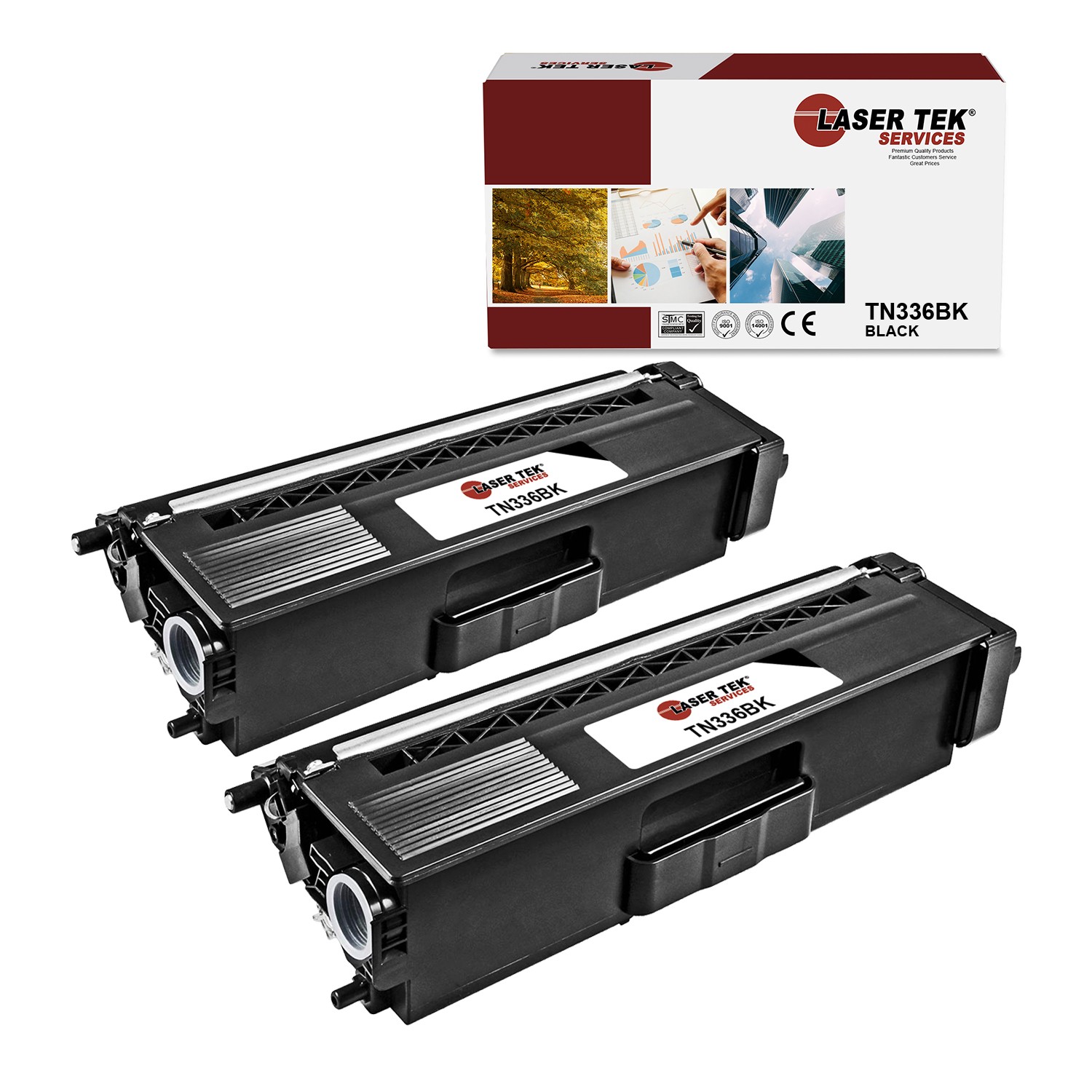 2Pk LTS TN-336 Black Hi-Yield Compatible for Brother HLL8250CDN L8350CDW Toner