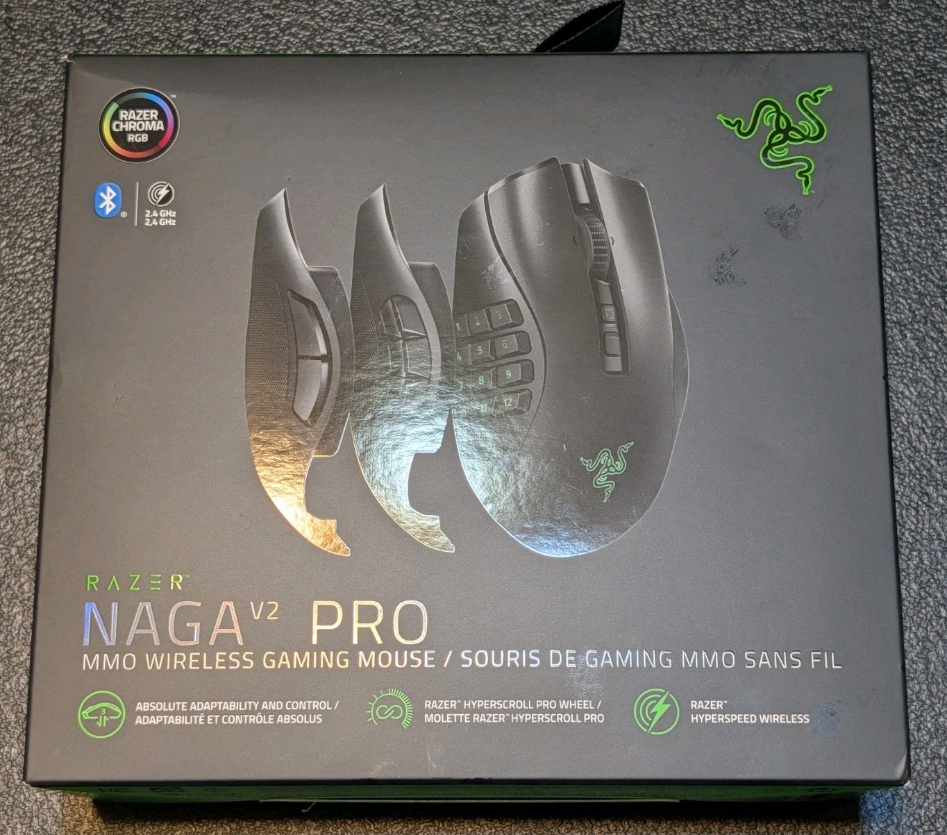 RAZER NAGA V2 PRO WIRELESS MMO GAMING MOUSE BRAND NEW