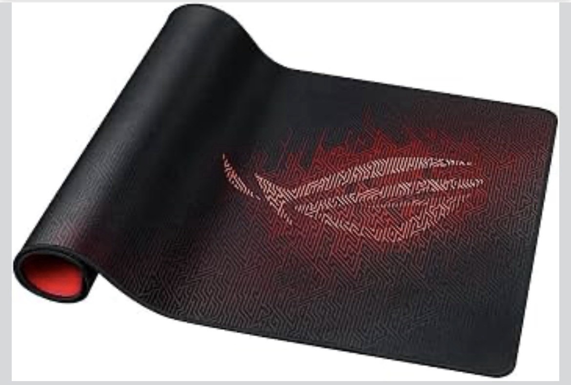 ASUS NC01 ROG Sheath Gaming Mouse Pad, Extra-Large 35” X 17” Non Slip Black Red