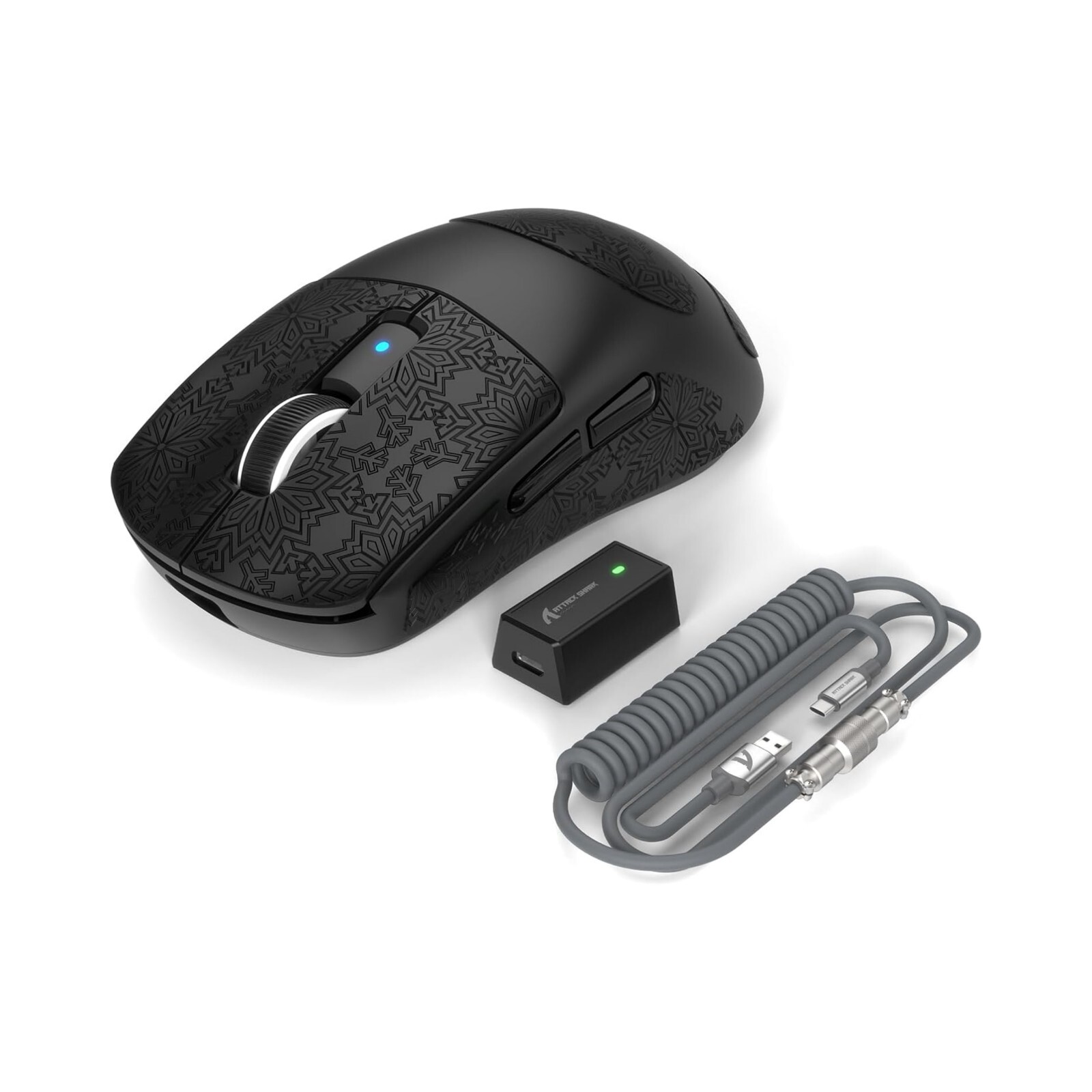 ATTACK SHARK R6 LIGHTSPEED Wireless Gaming Mouse With C01PRO Coiled Cable