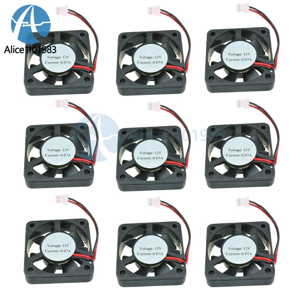 100PCS 12V 2pin Cooler Fan 40x40x10mm Arduino Raspberry Pi 3D printer computer
