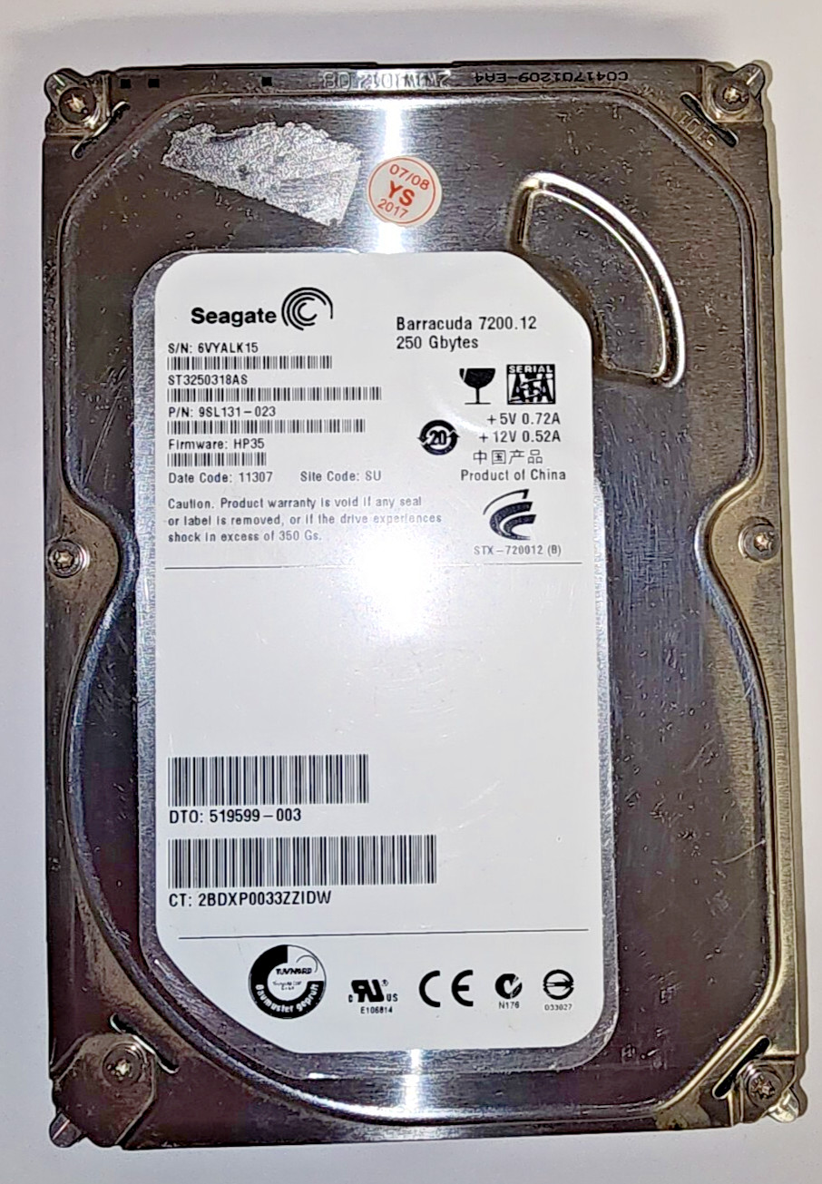 Seagate ST3250310AS 250GB SATA HDD PCB 100466725 REV A w/ ROM 