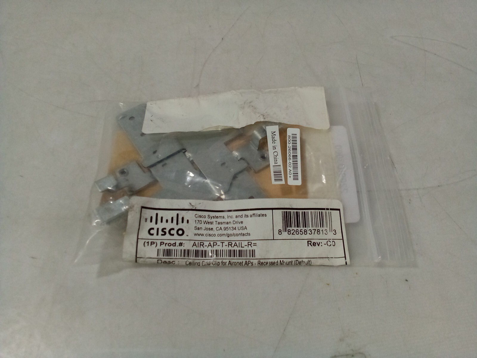 Cisco CEILING GRID CLIP FOR AIRONET AIR-AP-T-RAIL-R=