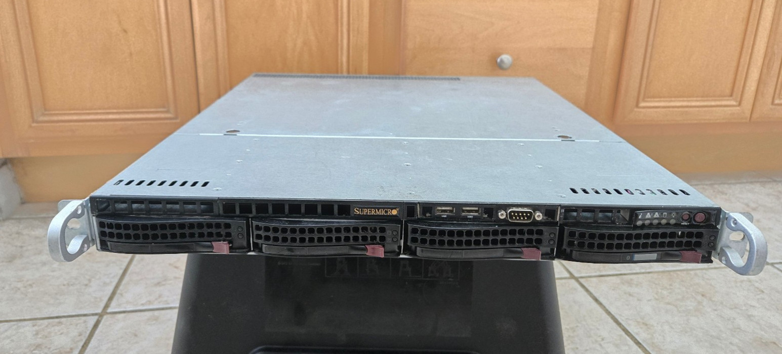 SUPERMICRO CSE-813M X9SCL E3-1230V2 3.3GHz 32GB RAM 4x500GB HDD 1U Rack Server