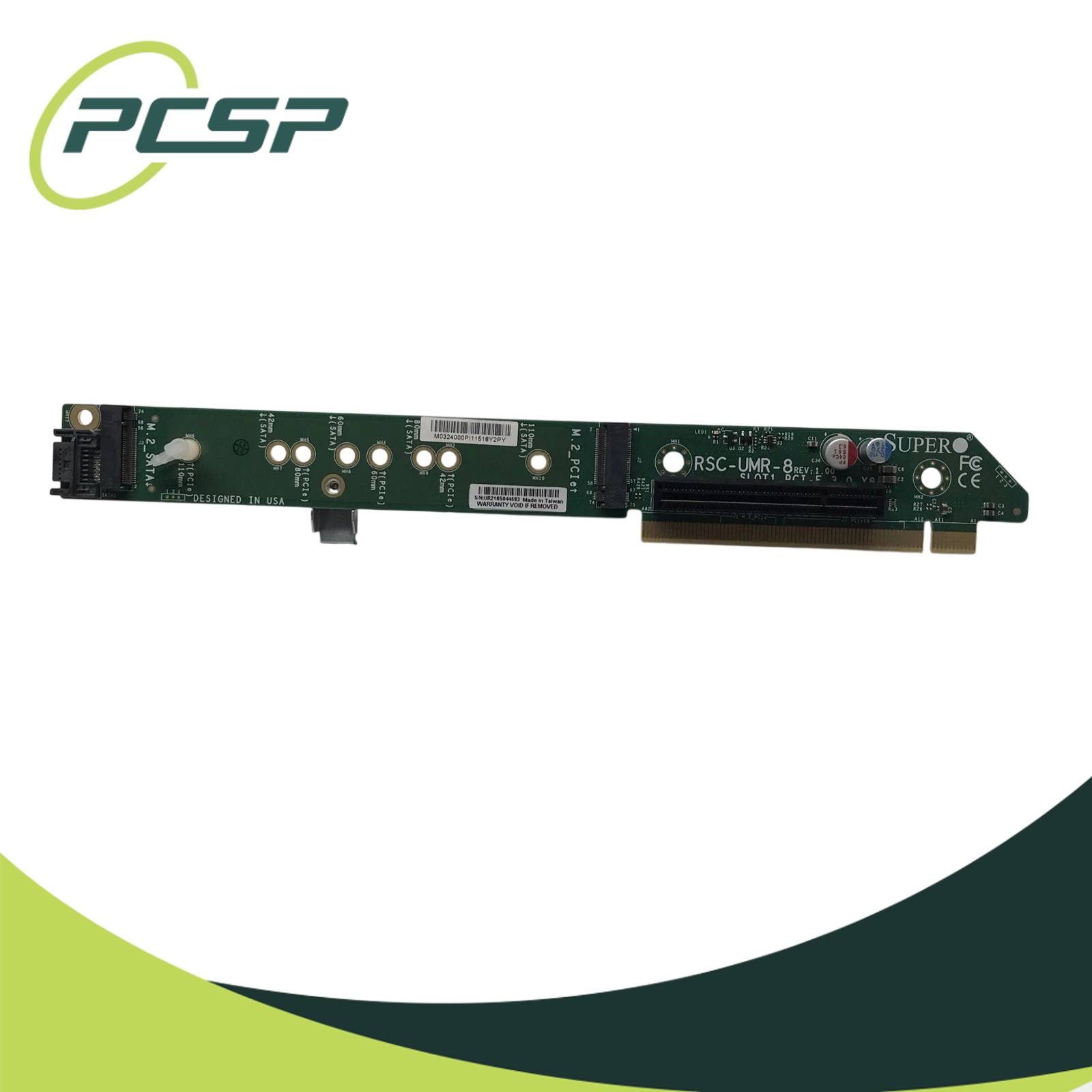 Supermicro RSC-UMR-8 M.2 NVMe SATA PCIe 3.0 x8 Riser Card Adapter
