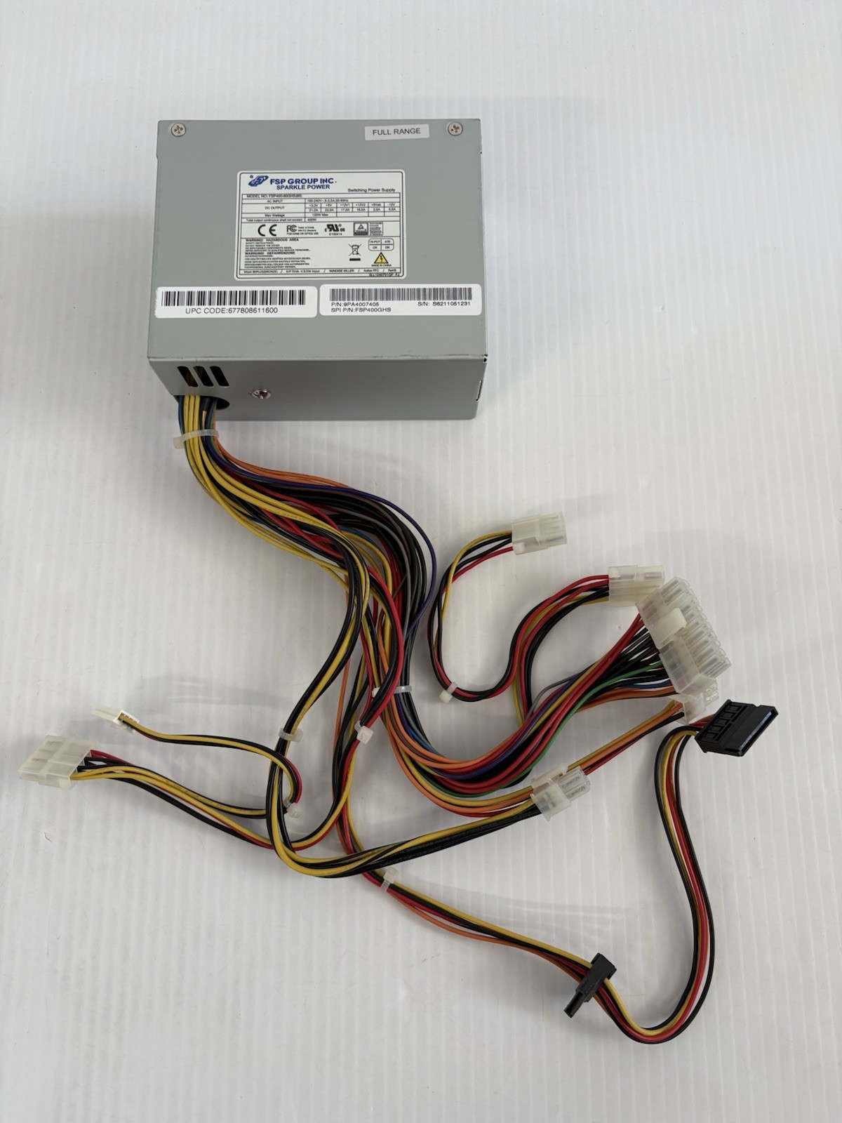 Sparkle Power Micro ATX 400W Power Supply FSP400-60GHS(85) Switching PSU NEW