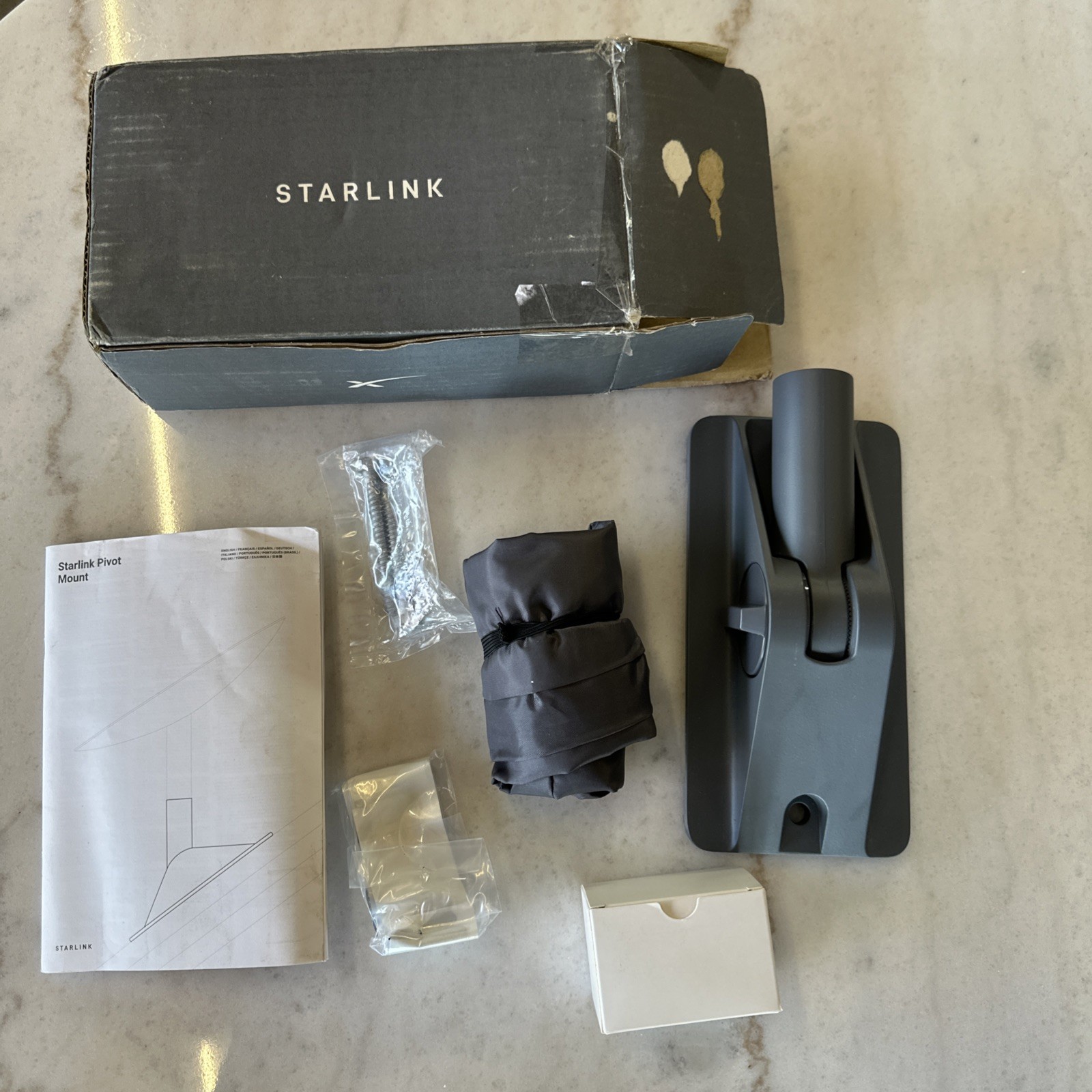 Starlink GENUINE OEM PIVOT ROOF MOUNT Satellite Internet V2 Square Open Box NEW