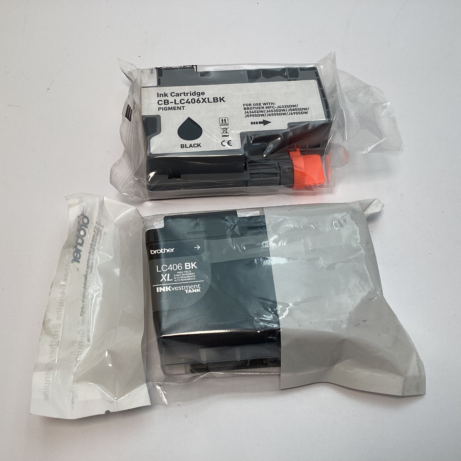 Brother LC406 BK XL & CB-LC406XLBK Black Ink Cartridges INKvestment Tank - New