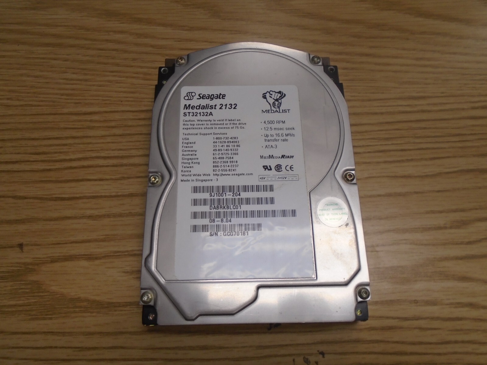 Seagate Medalist 2132 (ST32132A) Hard Drive 829A
