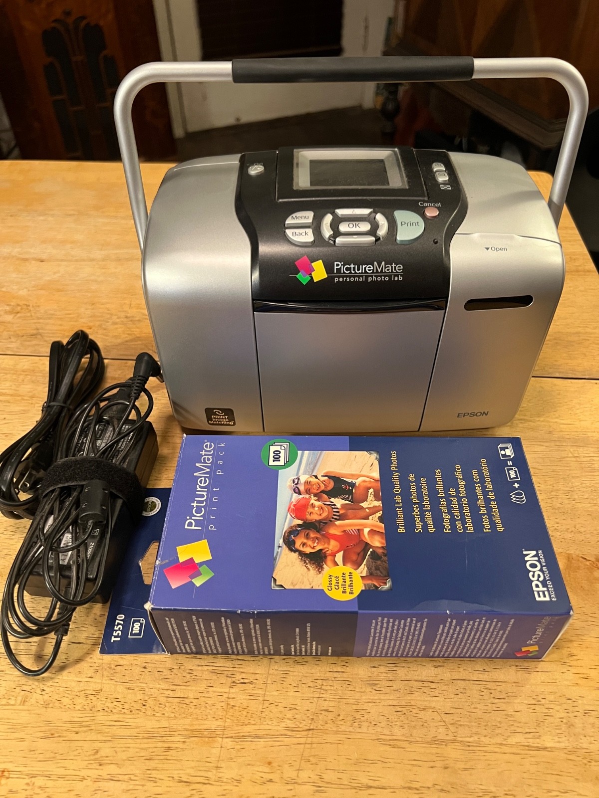 Epson Picture Mate Printer + sealed Photo Cartridge&100 4x6 Glossy Prints bundle