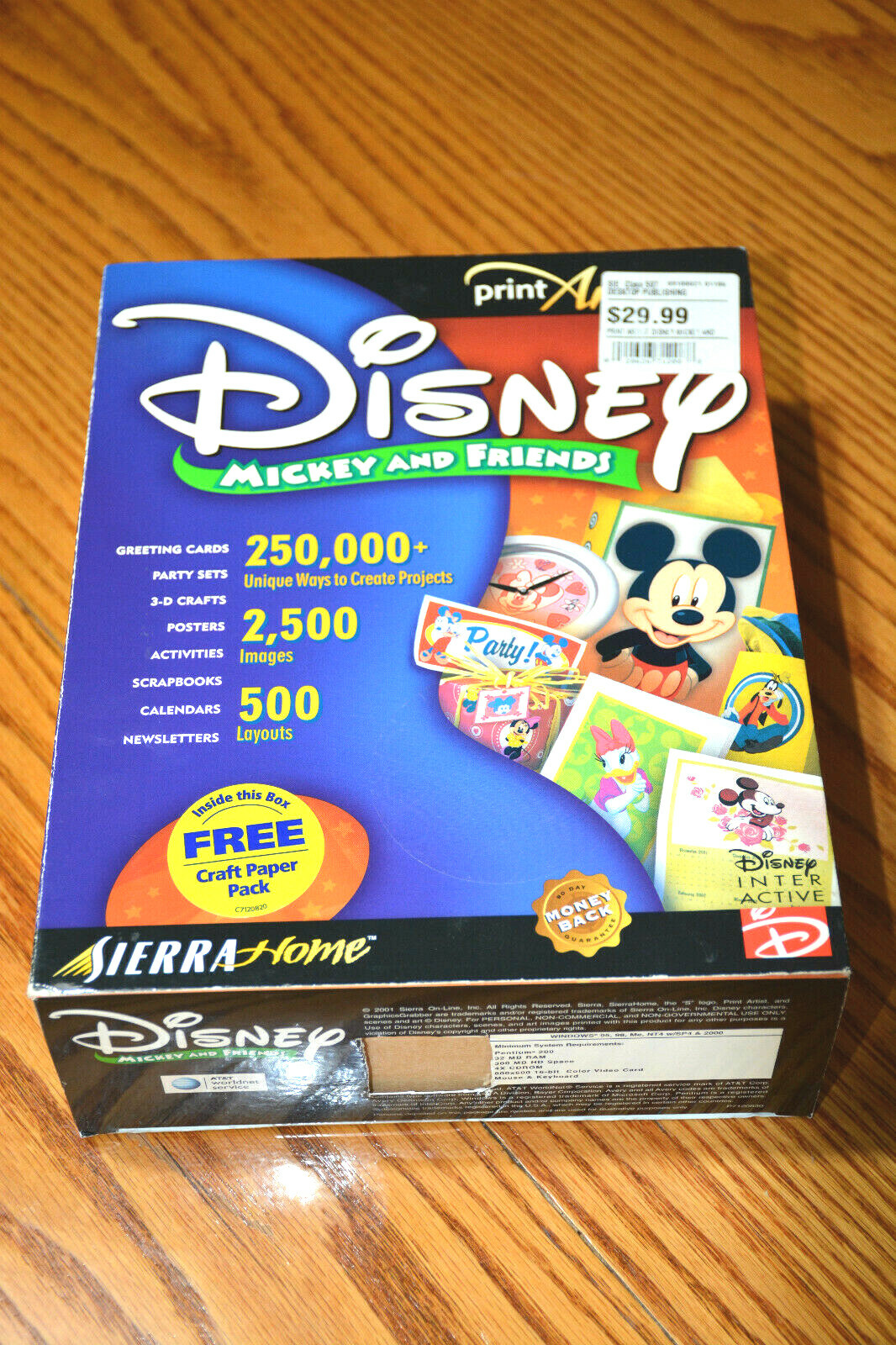 Print Artist: Disney Mickey and Friends software (PC) complete in box